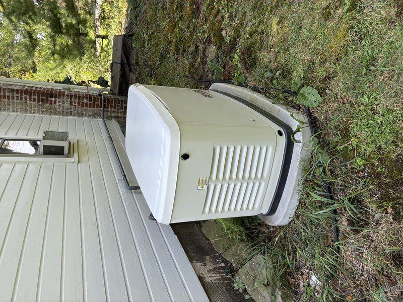 Completed routine maintenance on a 2-year-old 10kW residential standby generator. Performed standard preventive maintenance procedures including oil and filter service, spark plug inspection, battery check, and operational testing to ensure reliable emergency power system performance.