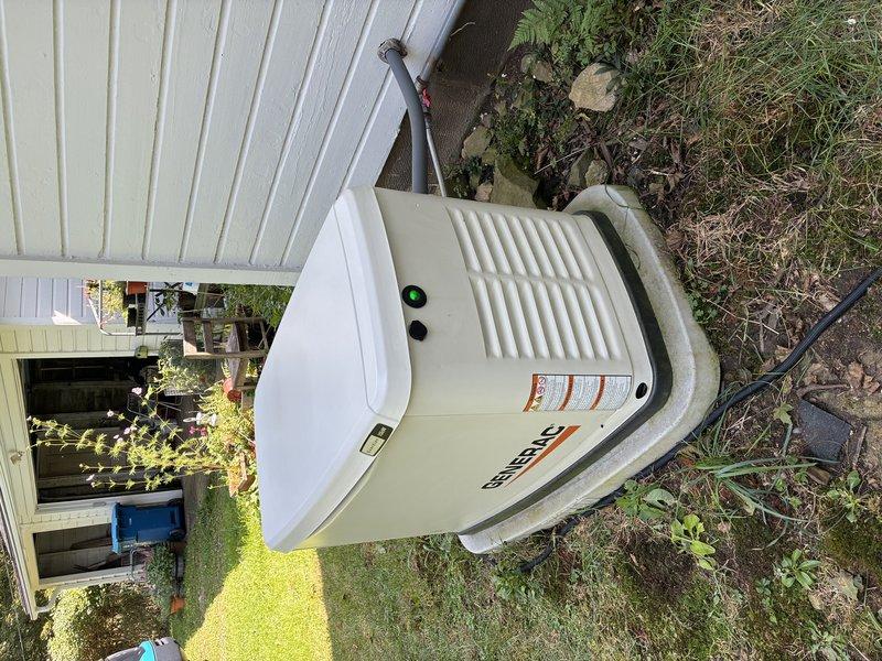 Completed routine maintenance on a 2-year-old 10kW residential standby generator. Performed standard preventive maintenance procedures including oil and filter service, spark plug inspection, battery check, and operational testing to ensure reliable emergency power system performance.
