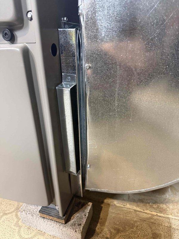 Addressed failed inspection findings on HVAC installation by sealing cold air return, covering filter rack, and replacing undersized support straps with properly rated metal strapping on ductwork per code requirements. Documented corrective measures with photos and submitted for re-inspection approval.