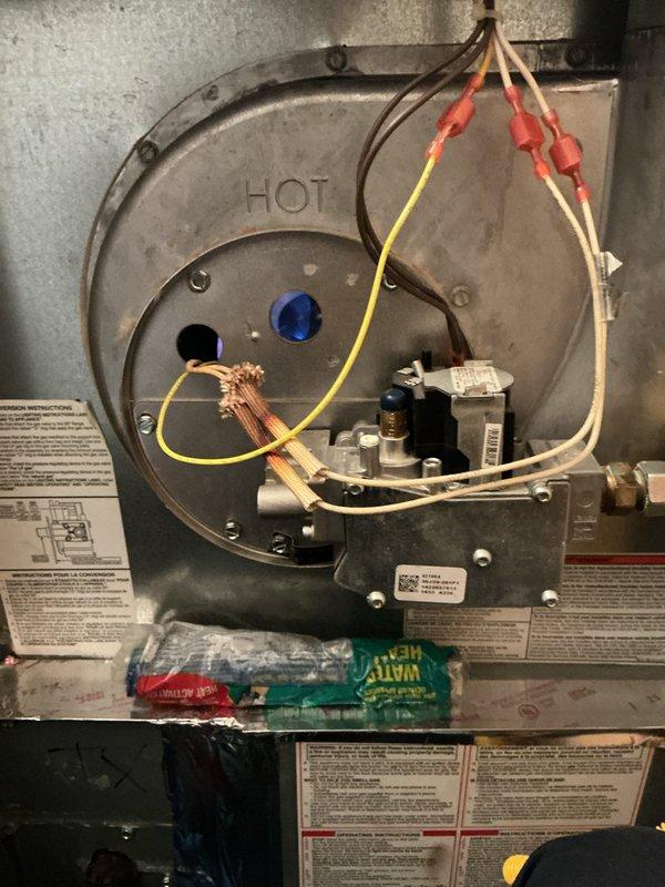 Completed annual MVP heating maintenance on 11-year-old furnace system. Performed comprehensive inspection of control board, electrical connections, burner assembly, gas valve, and all safety components. Verified proper operation of ignition system, flame sensor, and heat exchanger. All components found operating within normal parameters with no immediate service needs identified.