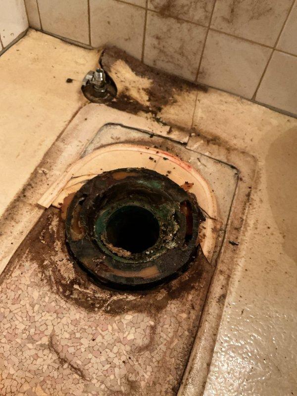 Replaced first floor bathroom toilet with customer-supplied unit and installed new straight stop valve to resolve operational leak. Removed existing toilet and wooden platform, assessed flange height, and completed installation with proper sealing and connections. Verified all components functioning correctly with no leaks upon completion.