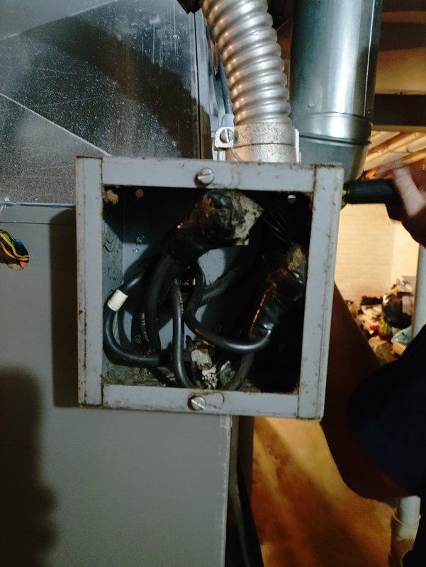 Completed warranty work on air handler installation following failed inspection. Installed heat strips in air handler unit, verified all electrical circuits were correctly wired and functioning per code requirements, and corrected missing knockout on 2x4 electrical box for outlet installation. All work performed to bring installation into compliance with electrical inspection standards and manufacturer specifications.