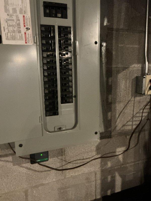 Installed two new electrical outlets in basement area and added ceiling-mounted light fixture with proper circuit connections. All work completed to code with circuits properly integrated into existing electrical panel.
