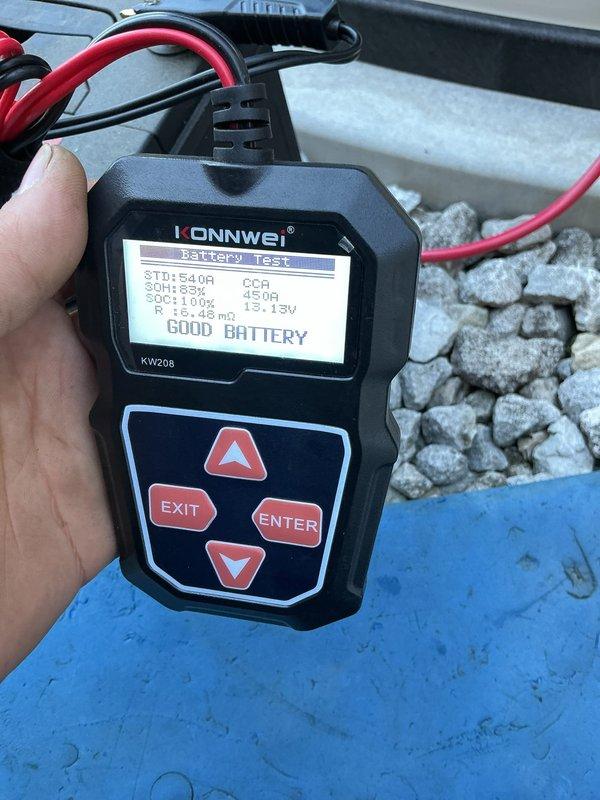 Performed scheduled maintenance on a two-year-old Generac residential backup generator. Conducted comprehensive battery testing using diagnostic equipment, which confirmed battery condition as good with acceptable cold cranking amp readings, voltage levels, and internal resistance measurements. Completed visual inspection of generator installation, verified proper clearances and ventilation around unit, and confirmed all electrical connections and conduit installations remained secure and properly mounted to building structure.