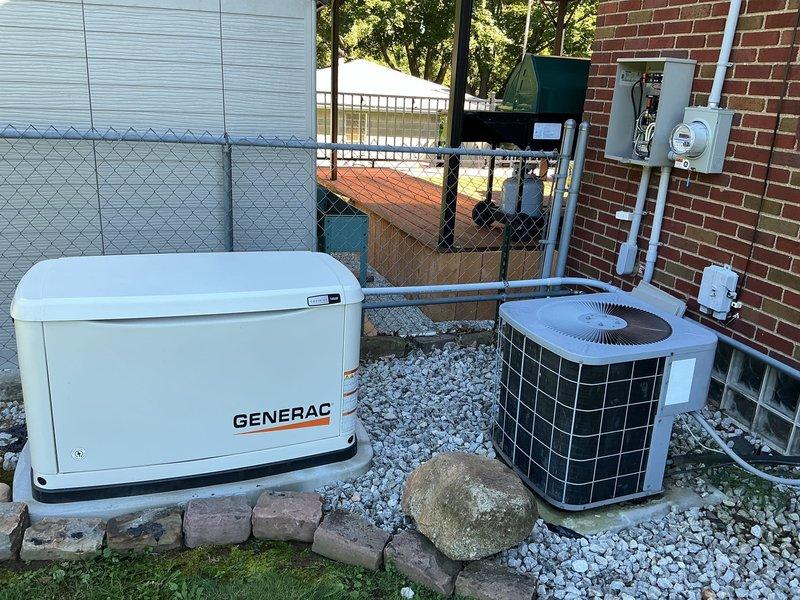 Performed scheduled maintenance on a two-year-old Generac residential backup generator. Conducted comprehensive battery testing using diagnostic equipment, which confirmed battery condition as good with acceptable cold cranking amp readings, voltage levels, and internal resistance measurements. Completed visual inspection of generator installation, verified proper clearances and ventilation around unit, and confirmed all electrical connections and conduit installations remained secure and properly mounted to building structure.