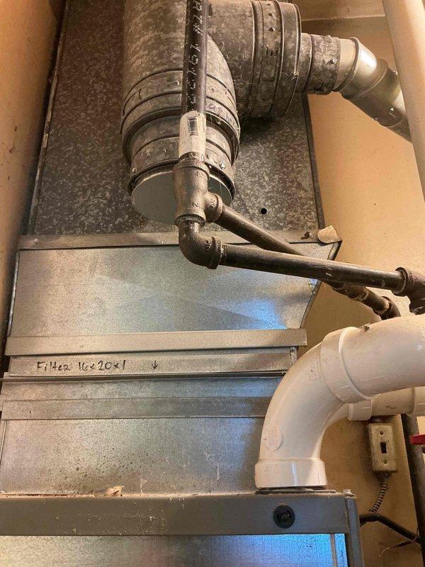 Responded to service call for AC system not blowing air with outdoor unit running but furnace struggling to start. Performed diagnostic inspection of 4-year-old Lennox system and completed tune-up service. Inspected blower motor, gas valves, burner assembly, and ductwork connections. Verified proper airflow restoration through supply plenum with 16x20x1 filter specification. System tested and confirmed operational with adequate airflow and proper unit cycling.