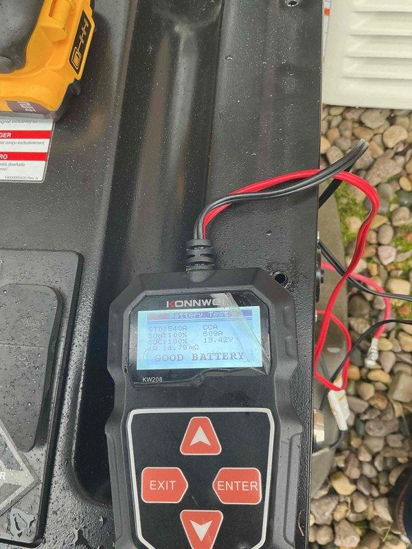 Performed scheduled maintenance on a 3-year-old Generac residential standby generator. Conducted comprehensive system diagnostics using electronic testing equipment, verified battery condition showing good status at 85% charge with proper voltage readings. Inspected unit operation, confirmed green indicator light status, and validated all system functions are operating within normal parameters.