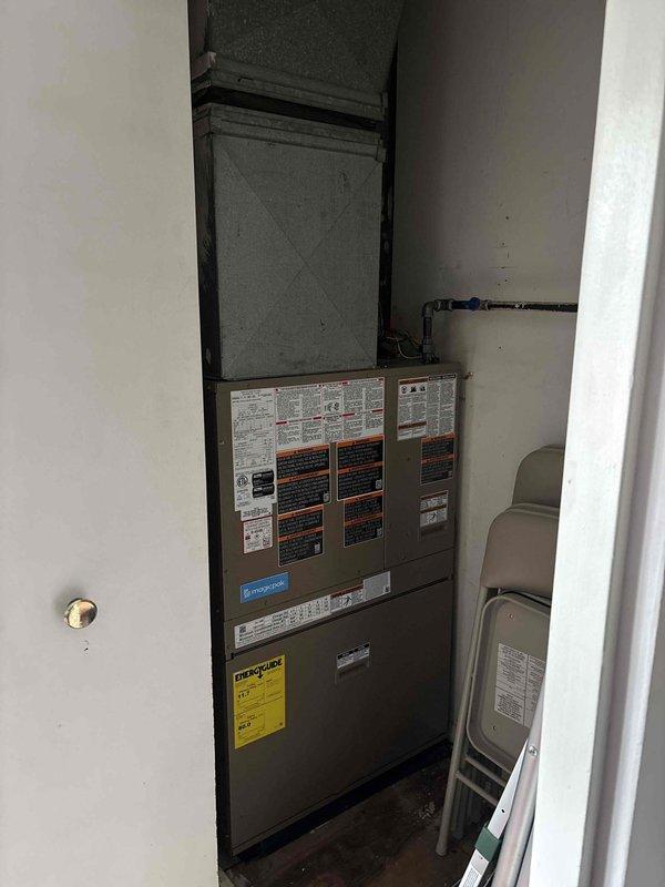 Completed first installation of Magic Pak HVAC system, including proper mounting of the vertical air handler unit with integrated ductwork and return air assembly. Installed Kidde carbon monoxide alarm in accordance with safety requirements to provide occupant protection for the newly installed heating system.