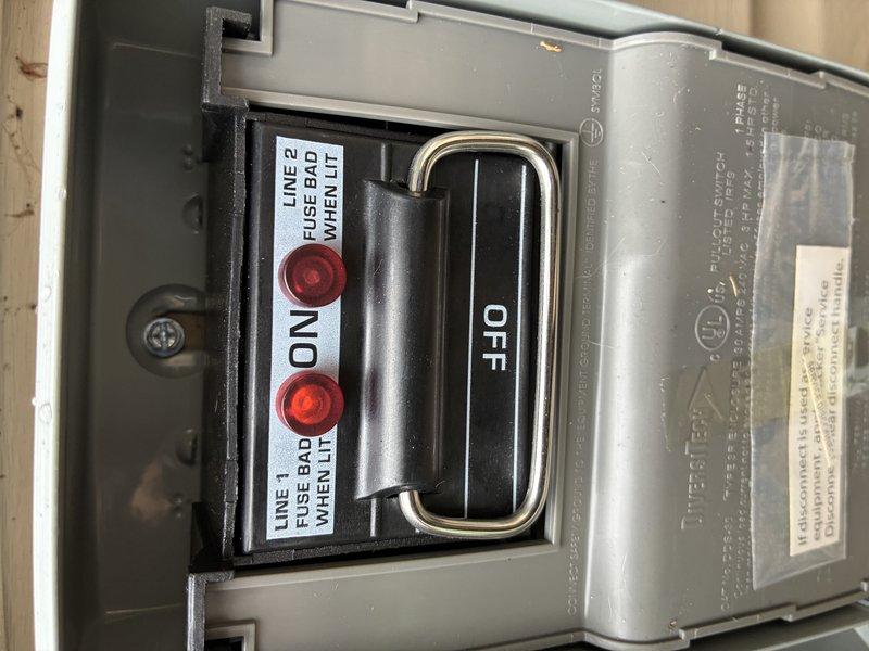 Responded to no-cooling call where A/C unit failed to operate over the weekend. Upon inspection, discovered blown 20-amp FNR fuses in the disconnect panel. Replaced both defective fuses, restored power to the system, and verified proper operation of the air conditioning unit.