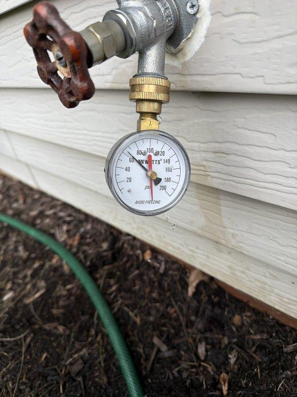 Installed a pressure reducing valve with ball valve assembly after the water meter, including necessary brass fittings and couplings to regulate incoming water pressure. Replaced the deteriorated fill valve and corroded supply line on the first-floor toilet, addressing significant rust buildup and mineral deposits within the tank. All components were tested for proper operation and leak-free connections upon completion.