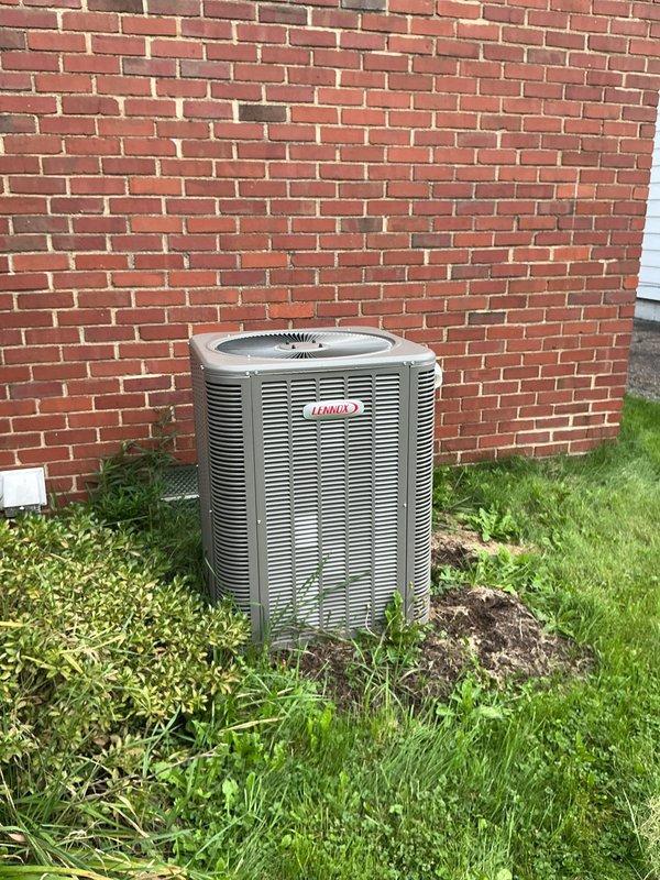 Completed comprehensive maintenance service on a 2-year-old Lennox residential air conditioning system. Performed standard cooling season preventive maintenance procedures including inspection of outdoor condensing unit, indoor air handler, and associated components. System evaluated and confirmed to be operating within normal parameters with no deficiencies noted requiring immediate attention.