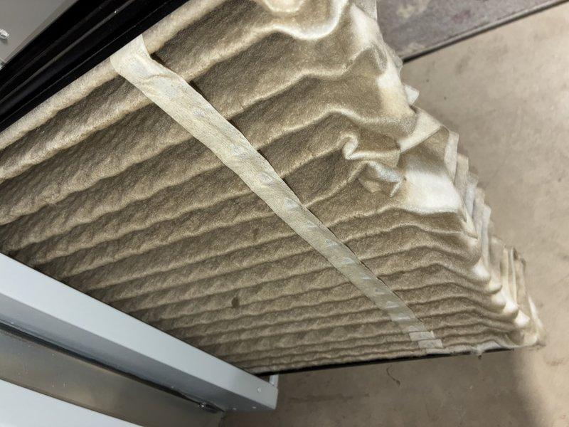 Completed preventive maintenance on a one-year-old air conditioning system during scheduled morning appointment. Inspected and evaluated the air filter, which showed dust accumulation consistent with normal operation, and performed standard cooling system checks. Verified all components were functioning properly and system operation met manufacturer specifications for continued reliable performance.