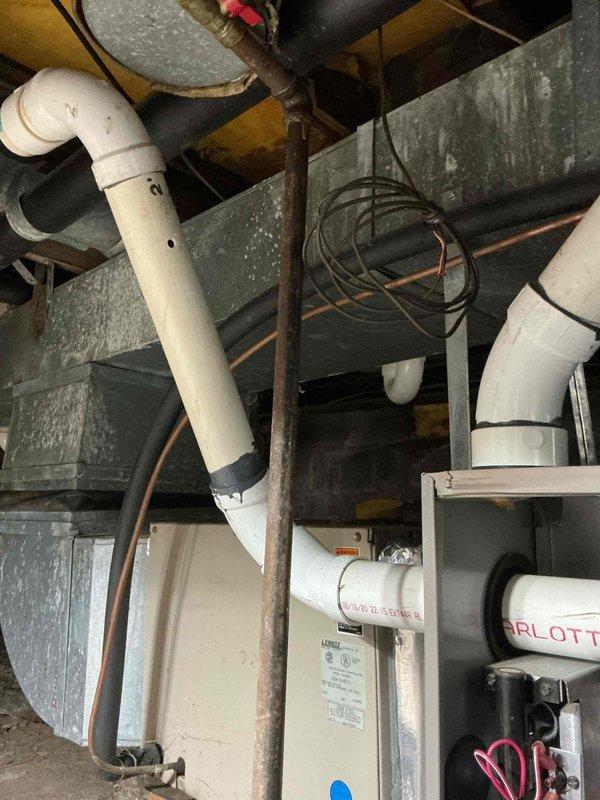 Responded to no-heat/no-cool call for HVAC system located in crawl space. Performed diagnostic evaluation on 6-year-old furnace and 15+ year-old air conditioning unit that were both completely non-operational. Inspected electrical connections, thermostat communication, gas supply lines, and control boards to identify root cause of system failure and provided recommendations for repair.