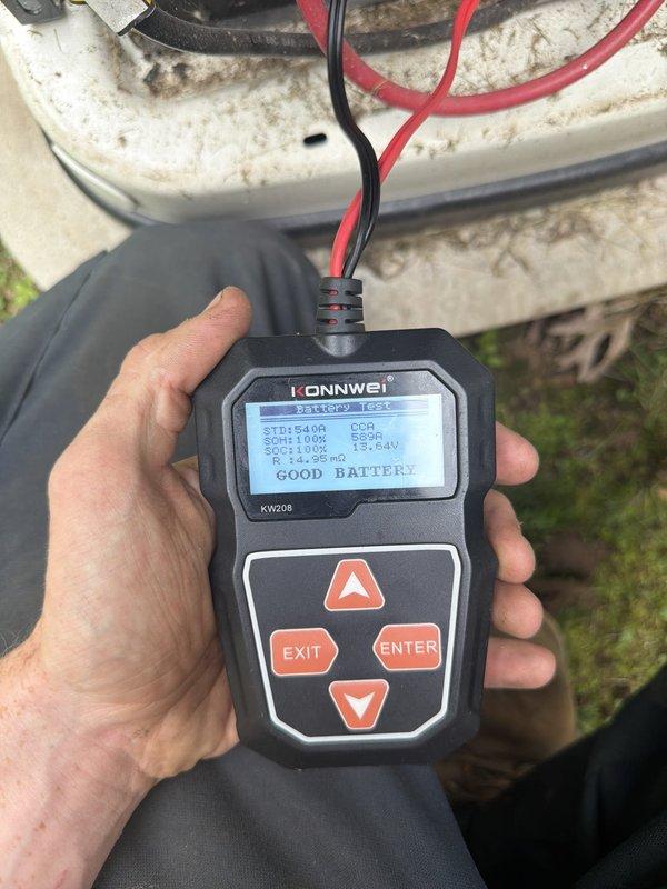 Completed yearly preventative maintenance on residential Generac standby generator. Performed comprehensive system inspection and testing protocol. Conducted battery load test using diagnostic equipment, confirming 100% state of charge and good battery health with proper voltage and cranking capacity readings. Verified generator unit operational status, confirmed proper mounting on concrete pad, and inspected all external components for wear or damage. System tested and operating within manufacturer specifications with no deficiencies noted.