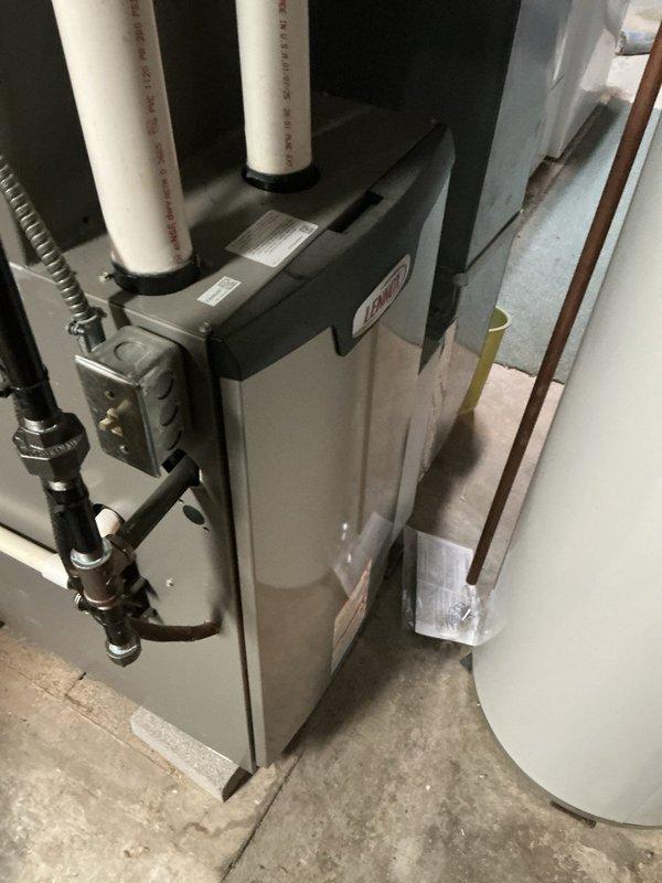 Completed scheduled MVP heating maintenance visit on a one-year-old gas furnace system. Performed comprehensive system inspection including electrical testing with digital multimeter, verified proper operation of all components, inspected venting and PVC condensate piping, checked gas line connections and safety controls, and confirmed furnace is operating within manufacturer specifications. System is functioning properly with no issues identified during this recurring maintenance service.