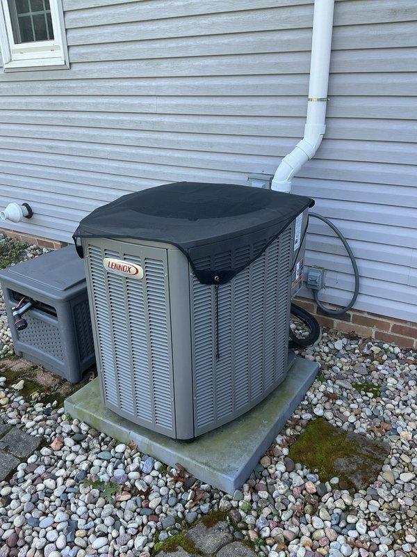 Completed comprehensive MVP maintenance service on both heating and cooling systems at residential property. Performed full inspection and preventative maintenance on Lennox furnace unit located in basement mechanical room and exterior Lennox condenser unit. Conducted standard heating season checks including burner inspection, heat exchanger examination, airflow verification, and safety control testing on furnace. On cooling system, performed condenser coil cleaning, refrigerant line inspection, electrical connection verification, and operational testing. Installed previously quoted surge protector devices to protect HVAC equipment from electrical damage. All systems tested and operating within manufacturer specifications upon completion.