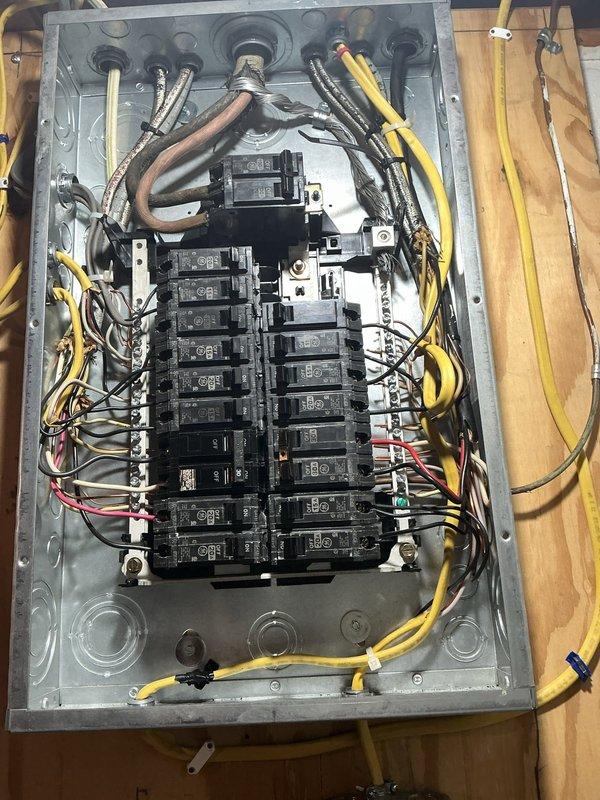 Responded to no-power call for two dryers not heating. Upon inspection, discovered failed double-pole circuit breaker supplying the dryer circuits. Removed defective breaker from main electrical panel, installed replacement breaker, verified proper connections to branch circuit wiring, and restored power. Tested both dryer circuits under load to confirm proper voltage and operation.