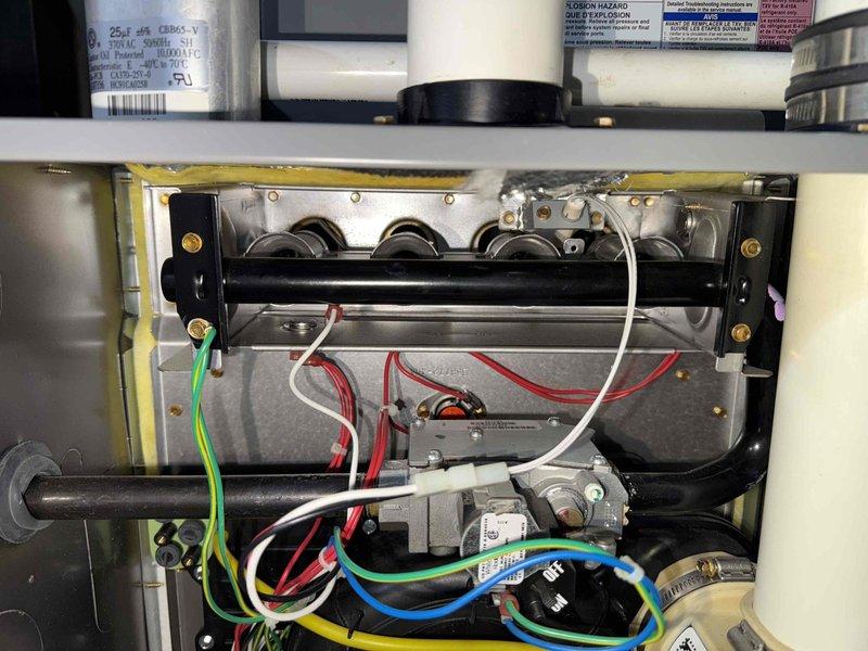 Completed comprehensive heating maintenance on residential gas furnace system. Performed thorough inspection of burner assembly, heat exchanger, electrical control board, and all safety components. Verified proper operation of ignition system, gas valve, and flame sensor. Inspected all electrical connections and wiring harnesses for secure termination and proper routing. Confirmed refrigerant lines and associated components are properly secured with no visible damage or wear. All systems tested and operating within manufacturer specifications.