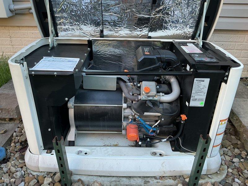Performed warranty repair on Generac generator unit. Disassembled engine compartment and replaced faulty internal engine components necessary to restore proper operation. Unit tested and confirmed running correctly upon completion, with parts installation completed as scheduled.