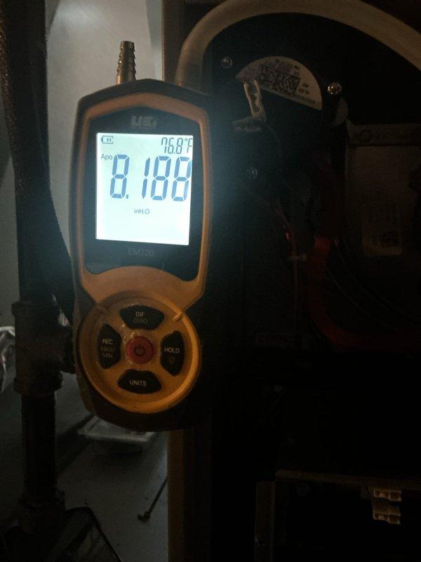 Performed comprehensive furnace tune-up and maintenance inspection on residential heating system. Unit operational with supply air temperature measured at 76.8°F. Inspected air handler, ductwork connections, and verified proper system operation with no deficiencies noted.
