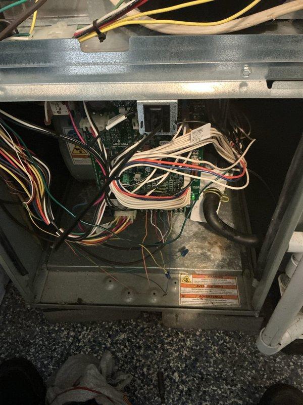 Completed comprehensive tune-up on 15-year-old furnace system per customer's request for after 3PM service. Performed thorough inspection of heat exchanger assembly, verified structural integrity of aluminum tubes and junction connections, and confirmed proper seating of all fasteners. Inspected control board wiring harnesses, verified secure connections of all electrical bundles, and confirmed proper voltage at circuit boards. All components found to be in functional condition with normal wear appropriate for unit age, system tested and operating within manufacturer specifications.