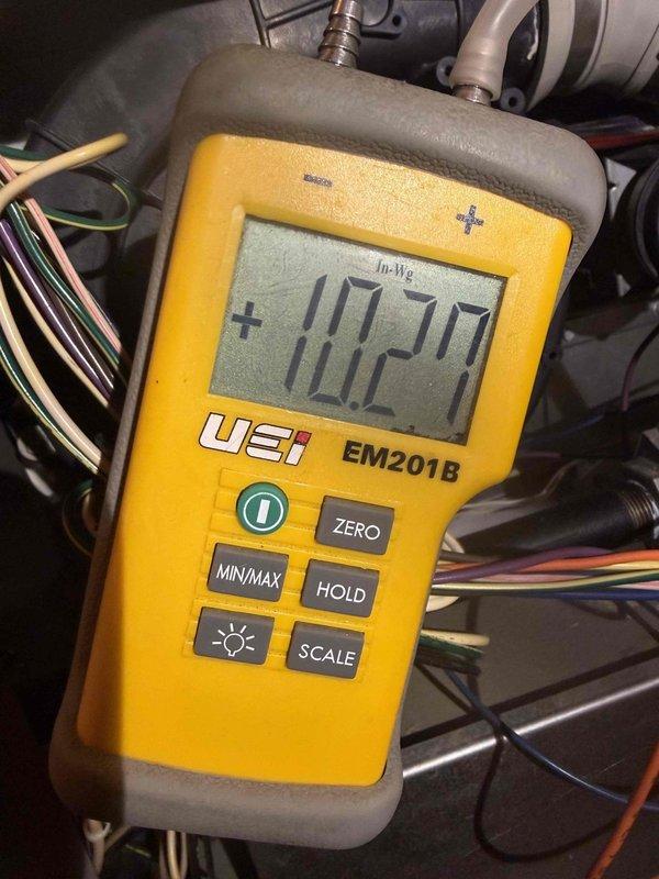Completed comprehensive furnace tune-up and system diagnostics. Performed combustion analysis and verified gas pressure readings at 102.4 inches of water column using calibrated digital manometer. Inspected evaporator coil assembly and drain pan, confirming proper condition of heat exchanger fins and drainage components with no blockages or excessive debris accumulation noted.