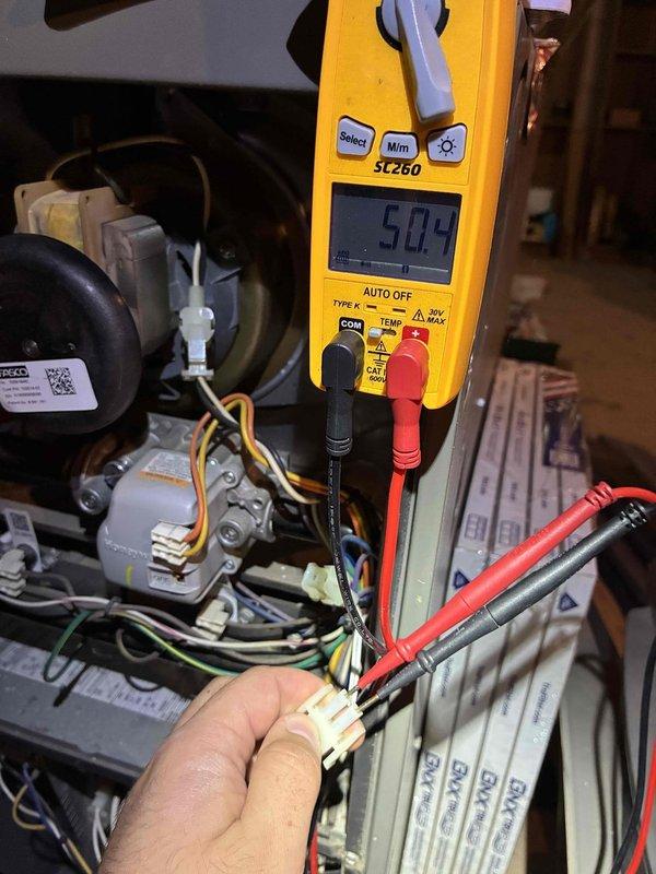 Completed scheduled MVP heating system maintenance visit. Performed diagnostic testing of electrical components using digital multimeter, verifying proper voltage readings at control board connections and motor assemblies. Inspected control board wiring, relays, contactors, and all terminal connections for secure attachment and proper operation. All system components found operating within normal parameters and heating unit confirmed functioning correctly.