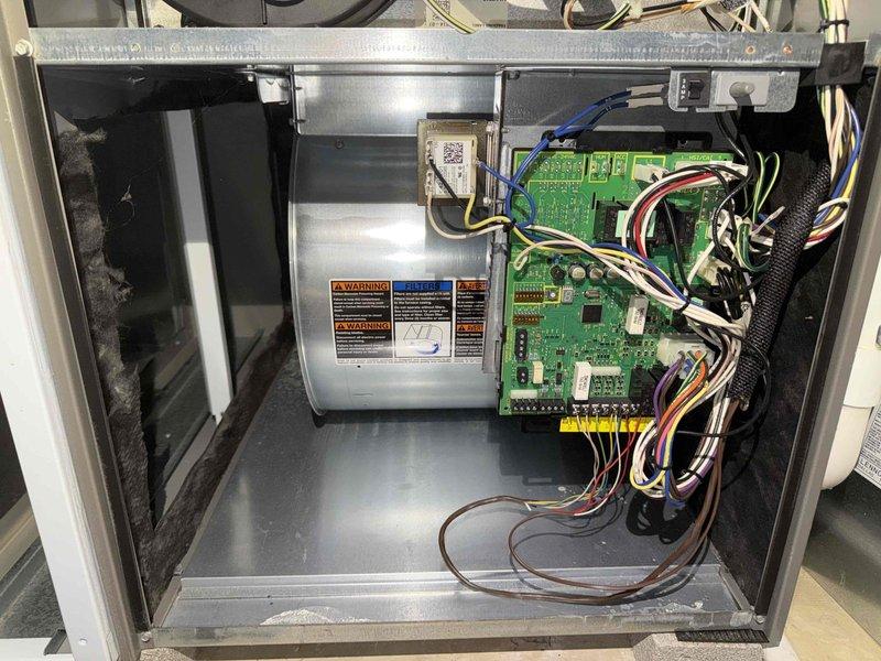 Completed comprehensive furnace tune-up including inspection of blower motor assembly, control board, and all electrical connections. Verified proper operation of all system components, checked wiring harnesses and safety controls, and confirmed unit is functioning within manufacturer specifications.