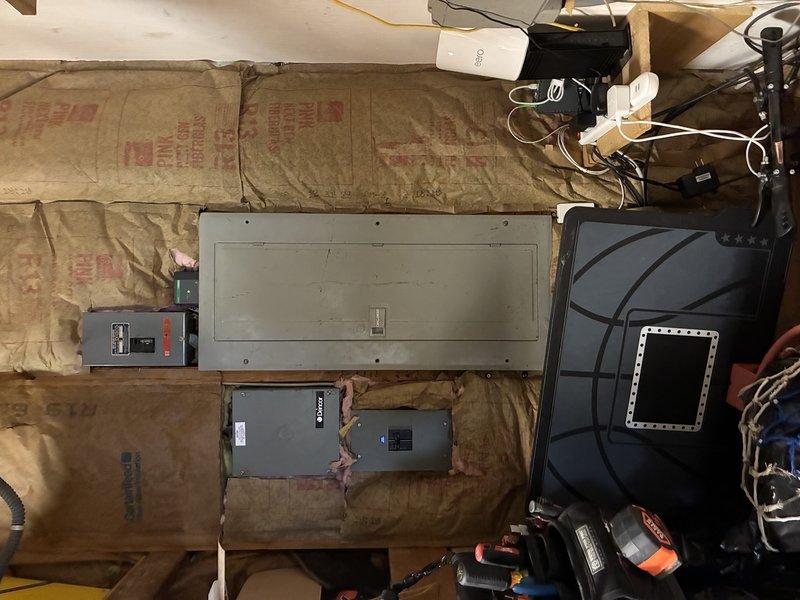 Replaced damaged breakers in the bottom right corner of the main electrical panel and installed a 20/30 amp tandem breaker in the same location. Verified panel compatibility for tandem breaker installation. Ran new wiring from the main panel to the existing disconnect, bypassed the disconnect unit, and reinstalled the cover with the breaker in the off position. Installed an additional tandem breaker in the bottom left corner of the panel to address safety concerns and ensure proper circuit protection throughout the system.