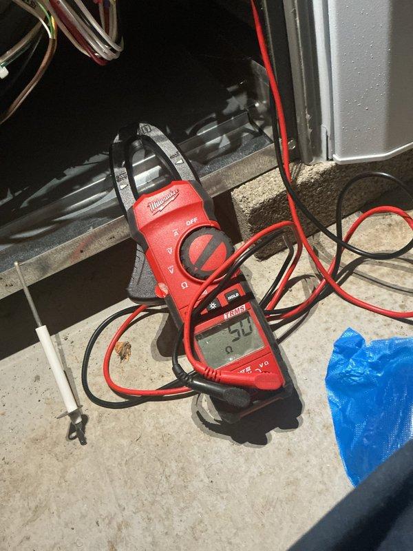 Completed routine MVP heating maintenance visit on residential HVAC system. Performed comprehensive system diagnostics using digital manometer to measure gas pressure, recording reading of 0228, which falls within manufacturer specifications for proper combustion and safe operation. Conducted electrical testing with clamp meter, measuring amperage draw of 50 amps to verify proper motor operation and confirm system is running within normal electrical parameters. Inspected all accessible ductwork, wiring connections, and equipment components for signs of wear, damage, or potential safety concerns. System operating efficiently with all measurements within acceptable ranges, requiring no immediate repairs or adjustments at this time.