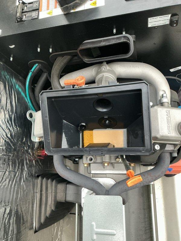 # Electrical Maintenance - Generator

Performed routine maintenance inspection on Generac Evolution 2.0 generator system. Inspected control panel, wiring connections, and mechanical components for proper operation and condition. Discussed with customer the option of adding surge protection equipment to the associated air conditioning system for enhanced electrical protection. All generator components found to be in good working order with no immediate service needs identified. Documented equipment condition with photographs for service records.