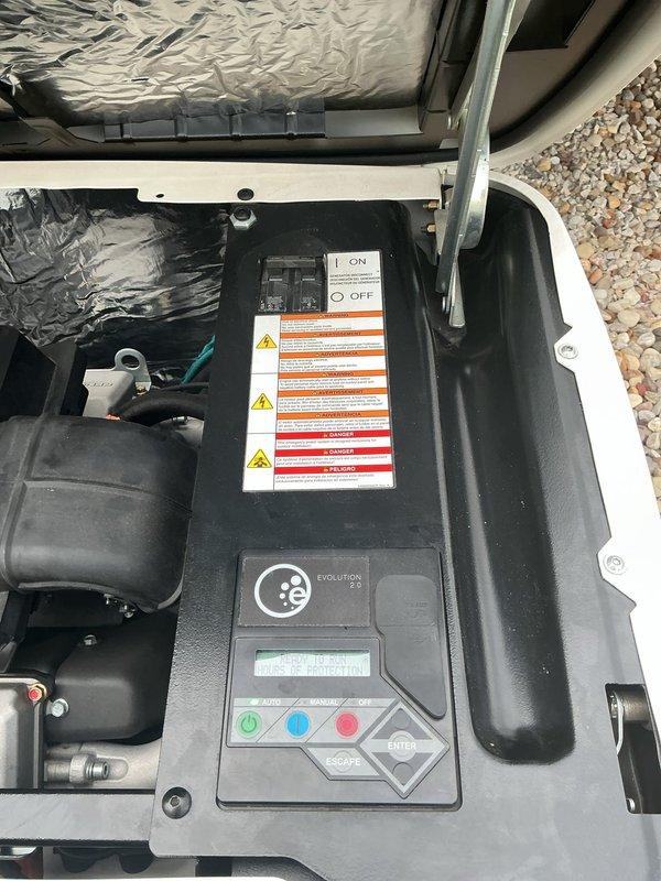 # Electrical Maintenance - Generator

Performed routine maintenance inspection on Generac Evolution 2.0 generator system. Inspected control panel, wiring connections, and mechanical components for proper operation and condition. Discussed with customer the option of adding surge protection equipment to the associated air conditioning system for enhanced electrical protection. All generator components found to be in good working order with no immediate service needs identified. Documented equipment condition with photographs for service records.