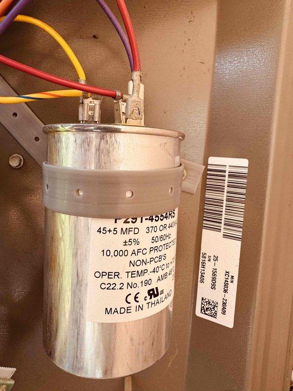 Completed comprehensive seasonal tune-up on 9-year-old Lennox gas furnace (model EL296UH090XV48C) and matching Lennox XC14-036 air conditioning system. Performed full system inspection including electrical connections, contactor operation, and dual-run capacitor testing (45+5 MFD, 370/440V rated). Verified all wire terminations secure, control wiring properly routed and bundled, and all safety devices functioning correctly. Both heating and cooling systems operating within manufacturer specifications with no immediate repairs required.