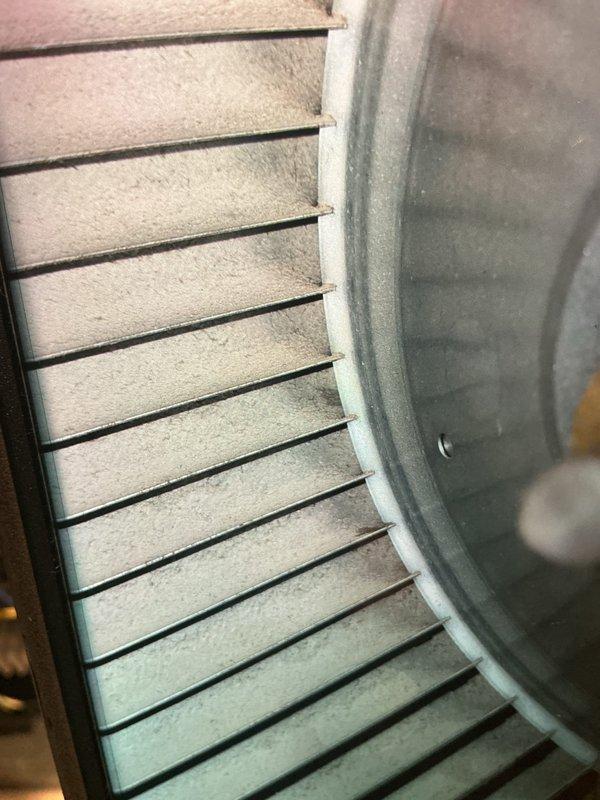 Performed scheduled heating maintenance on a 3-year-old gas furnace system. Inspected air filter showing normal wear and verified proper installation within the air handler unit. Examined evaporator coil fins, noting dust accumulation and minor discoloration on surfaces, which is typical for equipment of this age and does not require immediate intervention at this time.