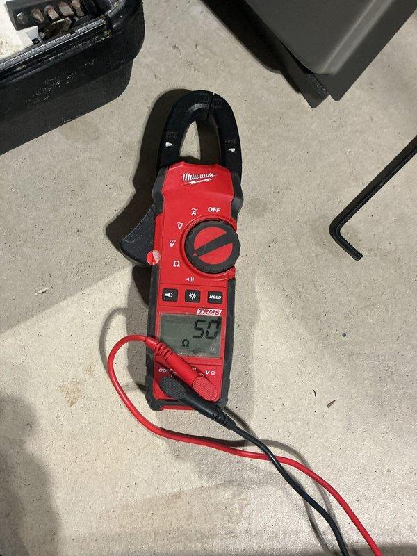 Completed MVP heating maintenance including comprehensive system inspection and performance verification. Inspected gas supply piping, connections, and shutoff valve assembly, confirming proper installation and secure fittings with appropriate thread sealant application. Performed electrical testing using calibrated clamp meter to verify system amperage draw and confirm equipment operating within manufacturer specifications at 50 amps TRMS, indicating normal heating operation and proper electrical load.