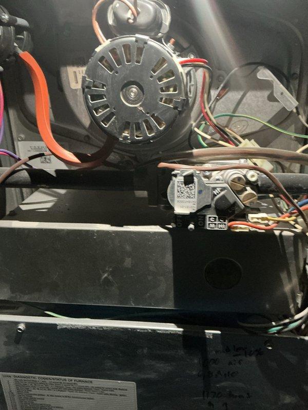 Completed scheduled heating maintenance and tune-up on residential HVAC system. Performed comprehensive inspection of blower motor assembly, verified all electrical connections and wiring, and confirmed proper operation of all mechanical components. System tested and found to be functioning correctly with no issues identified.