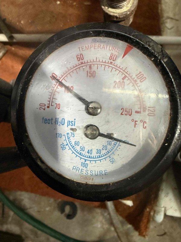 Completed scheduled BS-MVP heating maintenance visit on 17-year-old hydronic boiler system with radiator heat distribution. Performed comprehensive inspection of boiler unit, verified temperature and pressure gauge readings within normal operating parameters, examined all visible piping connections and components for leaks or deterioration, and assessed overall system performance. Unit operating properly with no immediate concerns identified at time of service.
