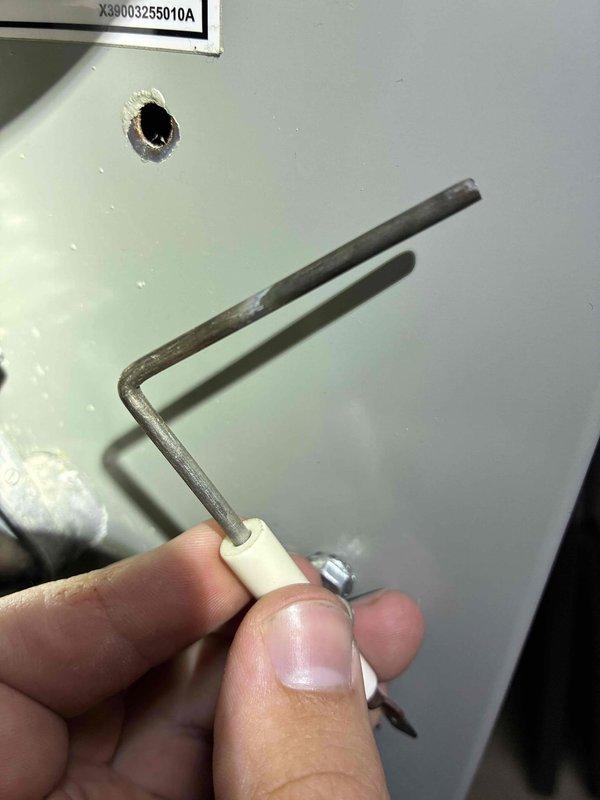 Completed furnace maintenance inspection for heating system. Accessed internal components using hex key tool to perform routine service checks. Upon inspection, discovered significant frost and ice accumulation on evaporator coil, indicating potential airflow restriction or refrigerant issue requiring attention to prevent system inefficiency and possible failure during heating season.