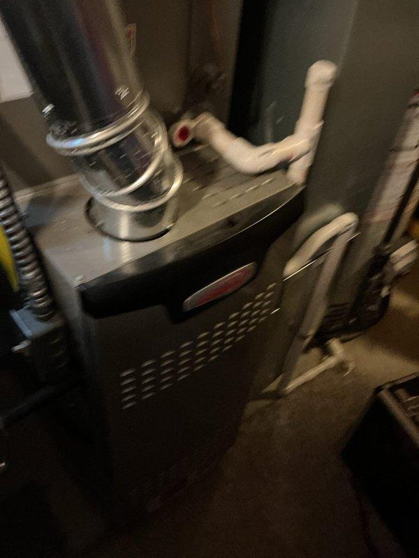 Completed scheduled MVP cooling system maintenance visit at residential property. Performed comprehensive inspection of furnace and HVAC equipment, including visual assessment of draft hood, flue connections, and PVC condensate drainage lines. Conducted temperature diagnostics using thermal probe to verify proper system operation and efficiency. Inspected electrical wiring connections, flexible ductwork, and all accessible mechanical components to ensure safe and optimal performance for the cooling season.
