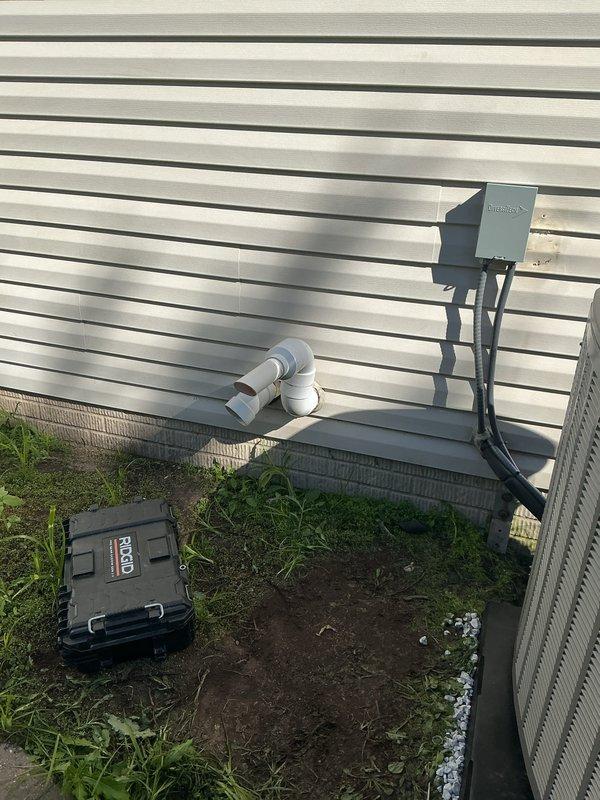 Completed installation of 90% AFUE gas furnace and air conditioning system. Installed new ductwork with proper sealing at joints and connections, mounted outdoor condensing unit on pad with appropriate clearances, and ran refrigerant lines and electrical disconnect. Verified all components operational, system charged to manufacturer specifications, and confirmed proper airflow throughout the system.