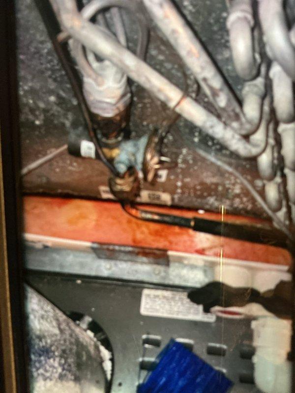 Completed recurring maintenance visit on two heating units. Performed standard inspection of refrigerant lines, connections, and mechanical components in confined equipment space. All piping, valves, and fittings inspected for proper operation and wear patterns.