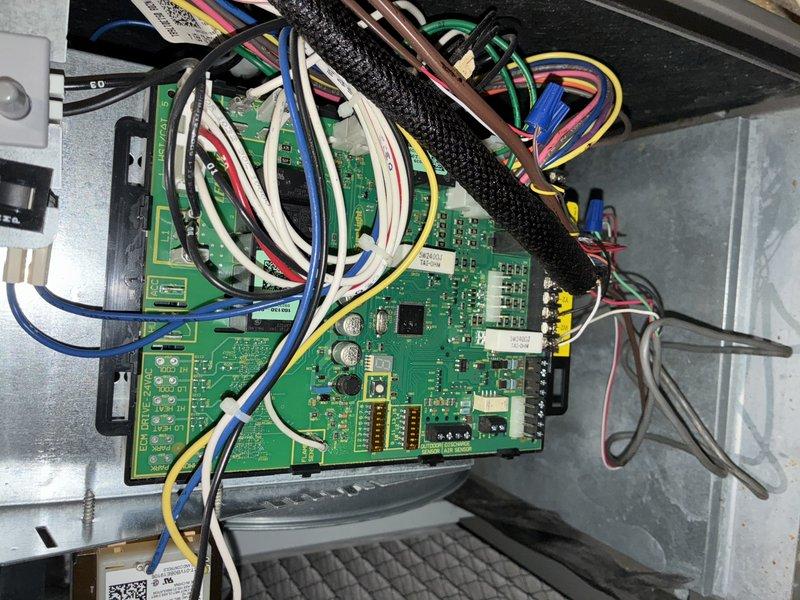 Completed MVP recurring cooling maintenance visit. Performed comprehensive system inspection including visual examination of control board, wiring connections, and blower assembly. All electrical connections secure, control board operating within normal parameters, and blower wheel showing standard operational wear with no immediate service concerns identified.