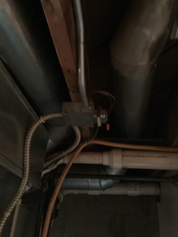Conducted comprehensive assessment of existing 30-year-old gas furnace located in basement mechanical room for replacement estimate. Evaluated current HVAC unit condition, existing ductwork configuration including horizontal metal supply ducts, and surrounding infrastructure including copper piping and utility connections. Documented equipment specifications, measured available installation space within concrete block utility area, and photographed existing system layout to provide accurate replacement options and sizing recommendations for new high-efficiency furnace installation.