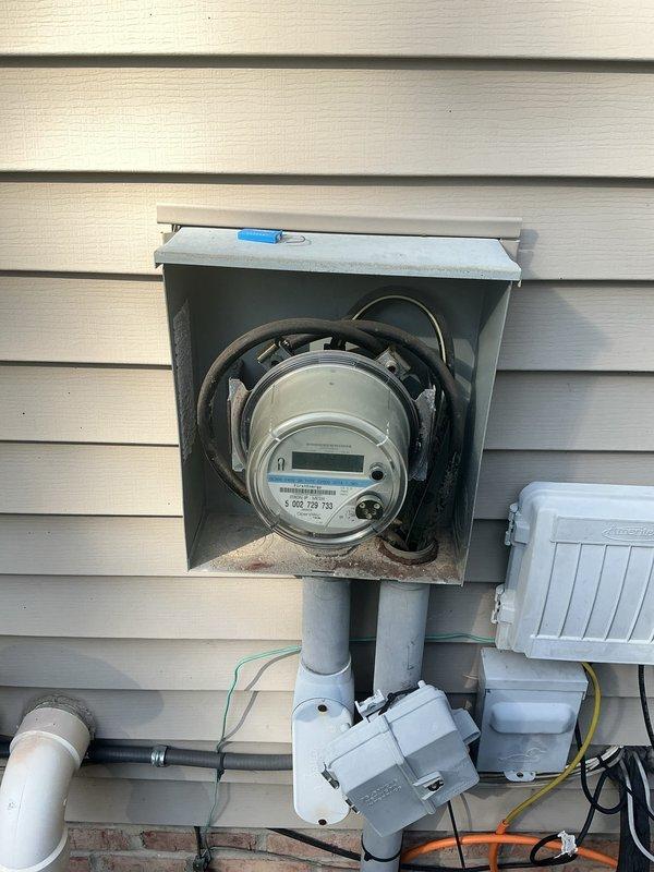 Responded to outdoor porch light fixture with damaged wiring caused by animal activity. Upon inspection, found wires had been chewed through, rendering the fixture inoperable. Rewired the affected circuit with new conductors, ensuring proper connections and code compliance. Inspected electrical panel and meter installation to verify circuit integrity and proper grounding. Documented existing conditions and completed repairs to restore safe operation of the outdoor lighting fixture.