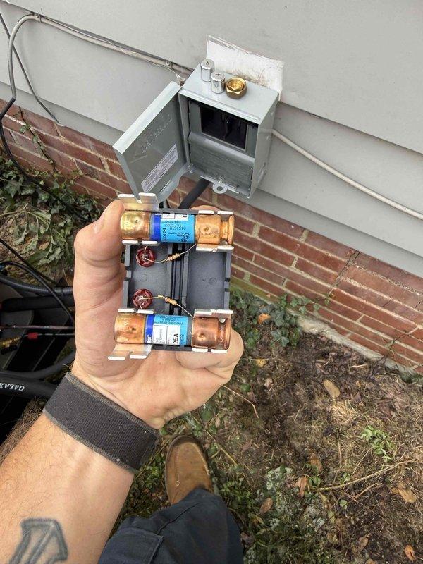 Completed full HVAC system installation featuring a high-efficiency 2-stage furnace with 97% AFUE rating paired with a 16 SEER air conditioning unit. Installed new outdoor condensing unit with R-454B refrigerant, dual contactors, capacitors, and brass service valves with proper copper line connections and insulation. All electrical connections secured, refrigerant lines properly installed and insulated, and system mounted on concrete pad with complete startup and testing performed to verify proper operation.