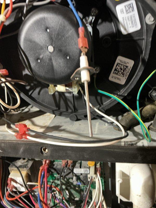Completed scheduled MVP heating maintenance on gas furnace system. Performed comprehensive inspection of blower motor assembly, verified all electrical connections and wiring harnesses, and examined control board functionality. All components found operating within normal parameters with no immediate service needs identified.