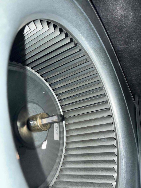 Performed a seasonal heating maintenance inspection on a 2-year-old furnace, including gas manifold pressure verification with a digital differential manometer (reading 3.62 in. w.c.). Inspected the blower assembly and squirrel-cage wheel, finding light dust accumulation with blades intact and no signs of rust or physical damage. Equipment is in good working condition with no repairs required.