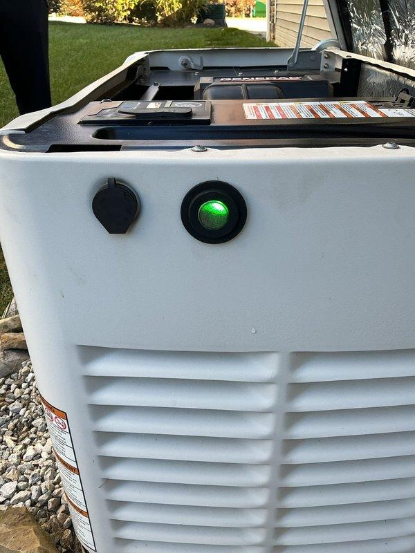 Replaced the battery on the Generac standby generator, cleaned and replaced the battery terminals, and performed scheduled maintenance service. After completing the work, reset the maintenance alert on the Evolution 2.0 controller, and the unit was left in AUTO mode with the panel indicating normal standby status.