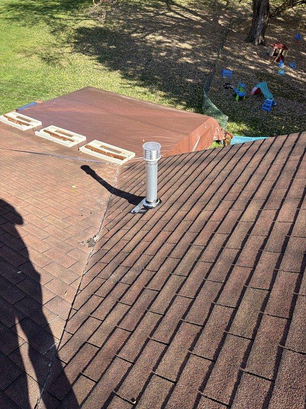 Installed a customer-supplied wall-mounted garage heater, including mounting, connection of the unit, and roof penetration with vent pipe and flashing for exhaust venting. Performed a post-installation inspection and used a digital meter to verify proper operation, with no visible frost, rust, or other anomalies observed.