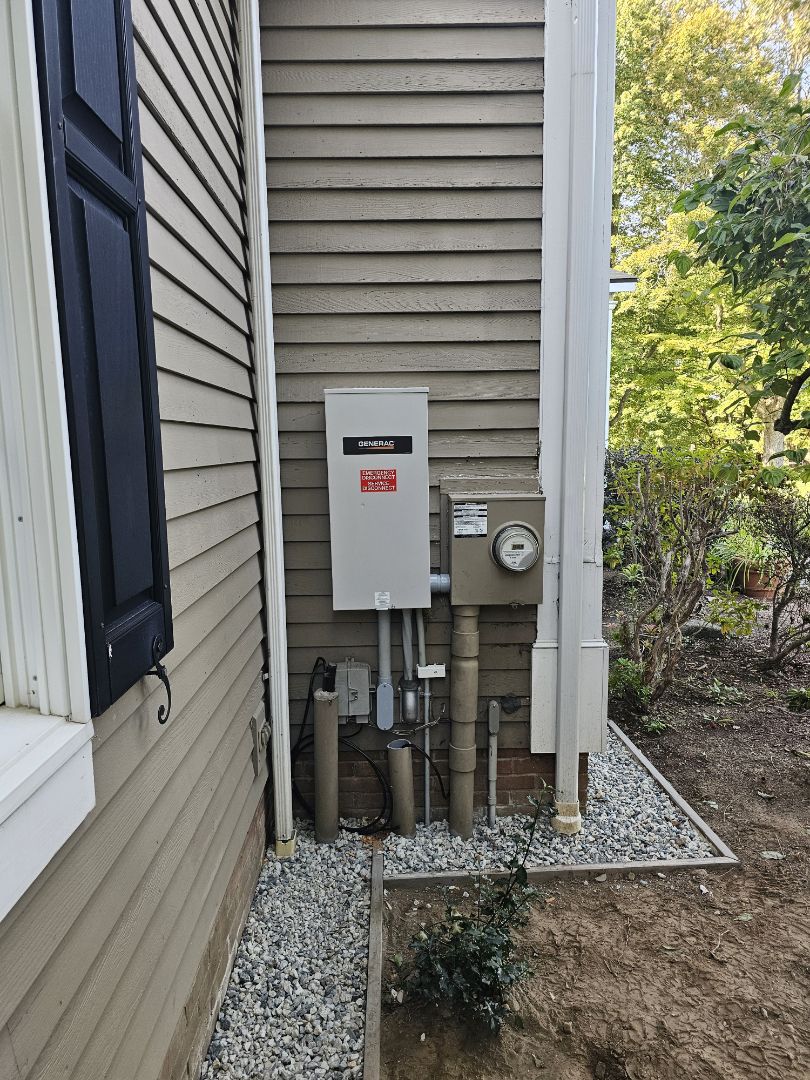 Whole house generator install